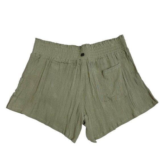 Prana Women's XL Fernie Short Sweet Agave Green Crinkle Gauze NWT Swim Cover - Picture 2 of 12